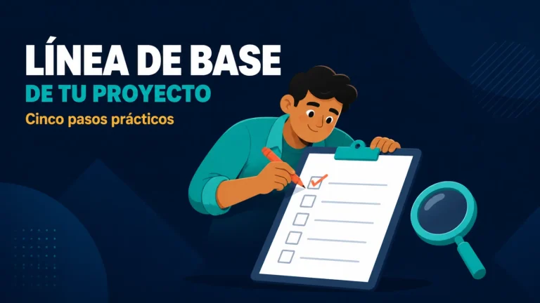 Portada del artículo sobre cómo construir la línea de base de un proyecto social: una persona revisa un portapapeles con una lista de verificación.